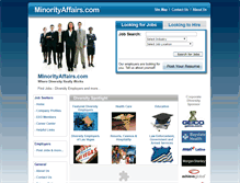 Tablet Screenshot of minorityaffairs.com
